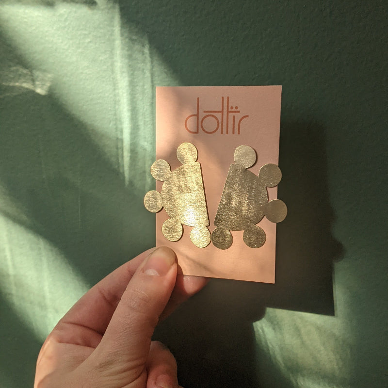 Dottir Pom Earrings | Brass